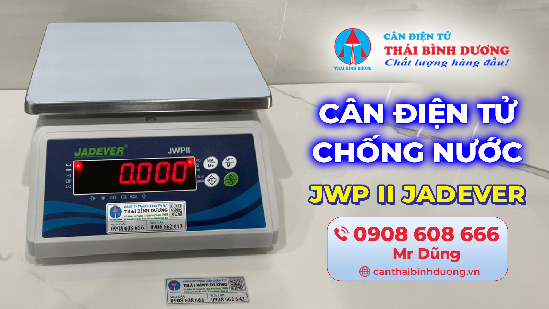 cân điện tử chống nước JWP II banner